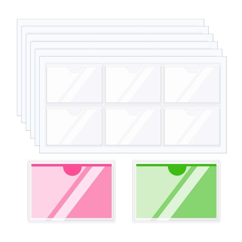 60pcs label holders adhesive - label,